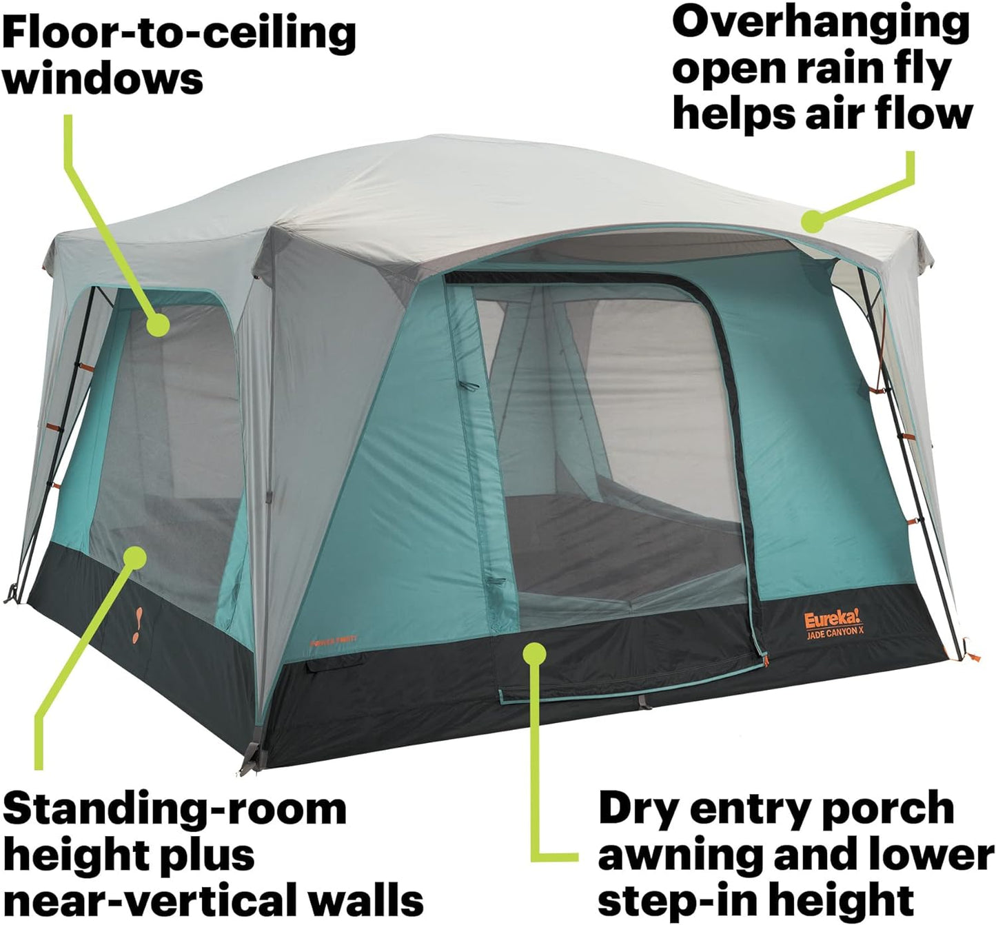 Jade Canyon X6, 3 Season, 6 Person Camping Tent