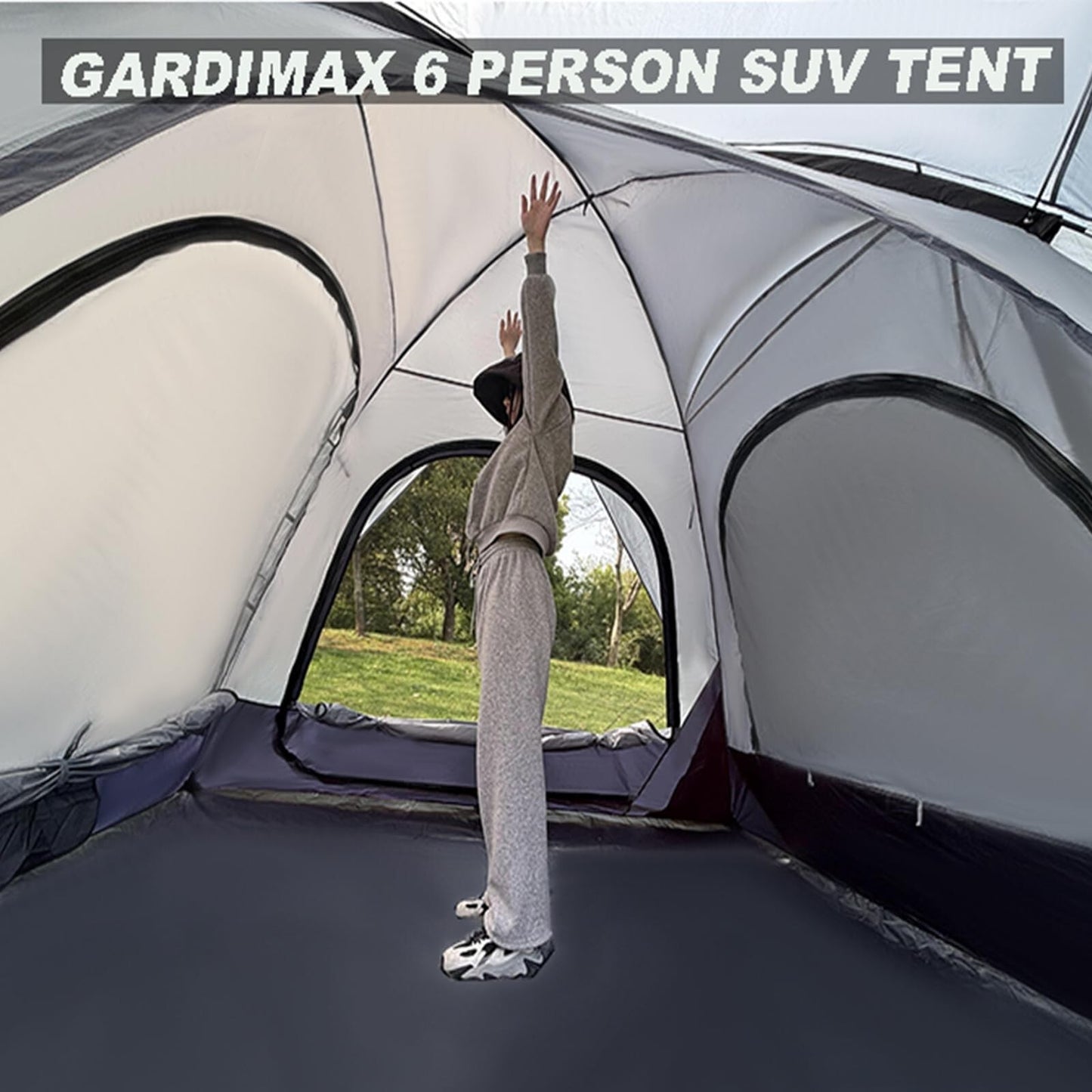 6 Person SUV Tent for Camping, Double Layer Pu3000Mm and UPF 50+ UV Waterproo...