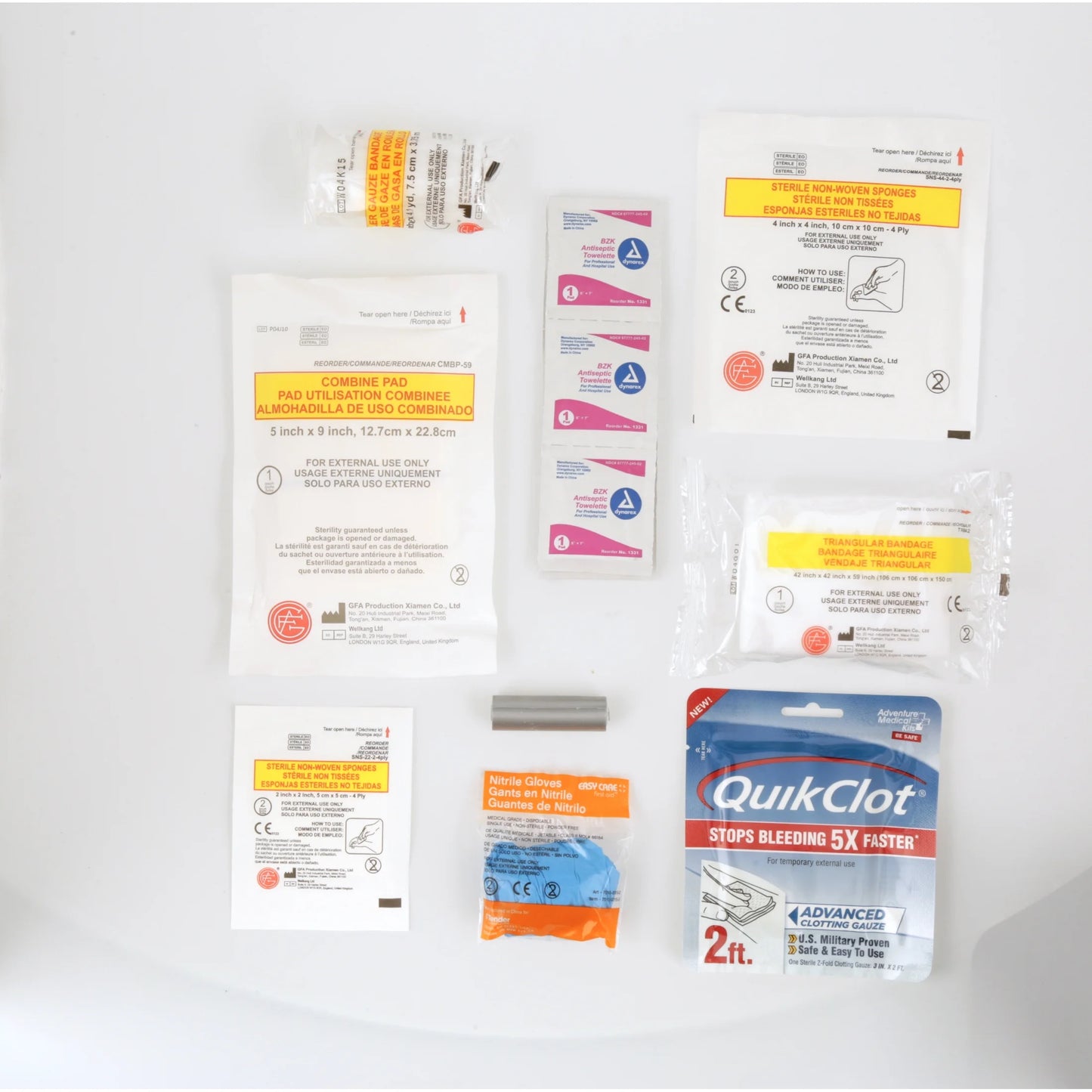 Trauma Pak with Quikclot, First Aid Kit, 1 Pack