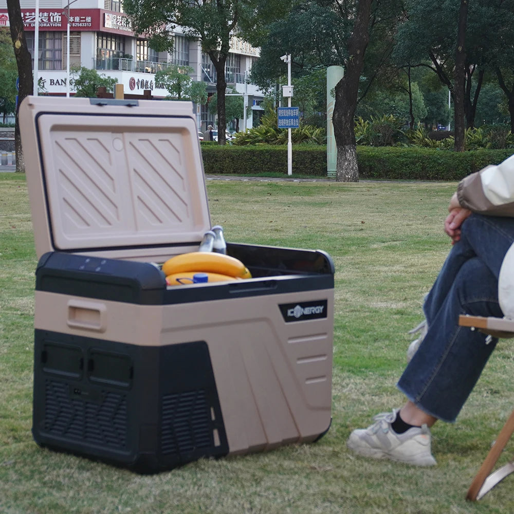 35L Compressor Solar Camping Fridge 12V Portable Car Truck Fridges Camping Car Fridge Freezer for Travel