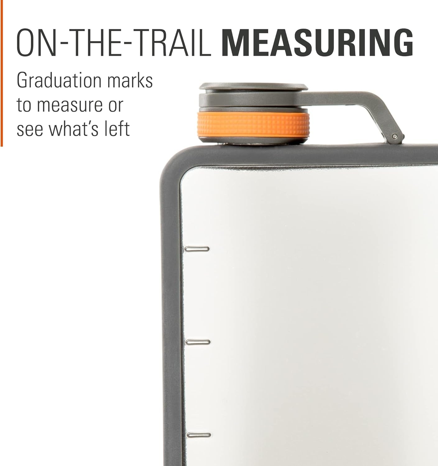 Boulder Flask, Shatter-Resistant, Leakproof Hip Flask with Clear Body & Silicone Grip, Bpa-Free Bottle for Hiking, Camping & Travel