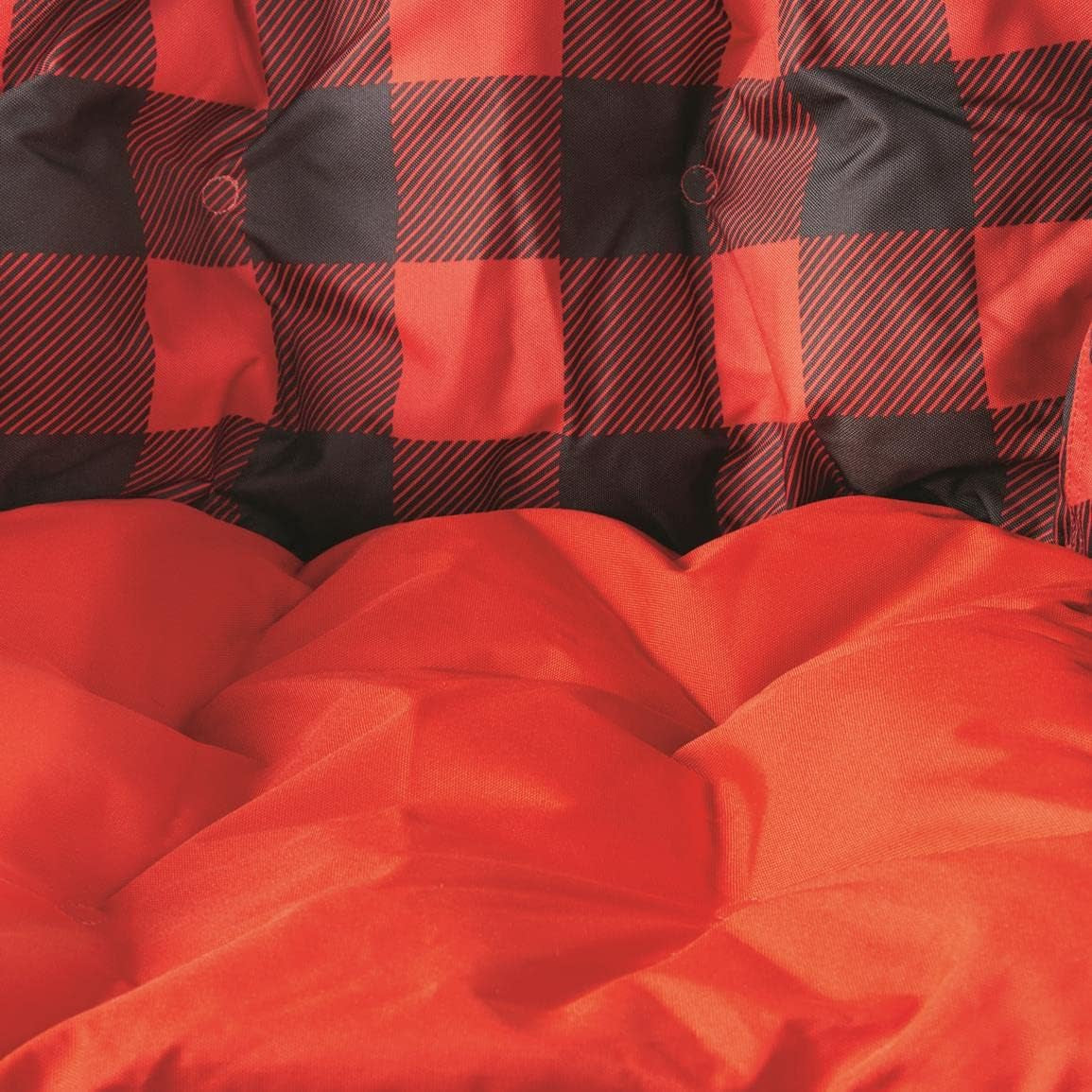 Club Camping Chair, Oversized, Portable, Folding with Padded Seats, 500-Lb. Capacity Red Plaid
