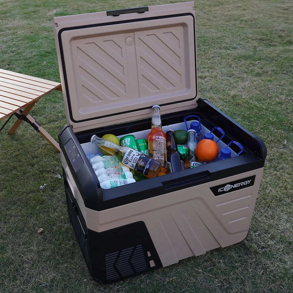 35L Compressor Solar Camping Fridge 12V Portable Car Truck Fridges Camping Car Fridge Freezer for Travel