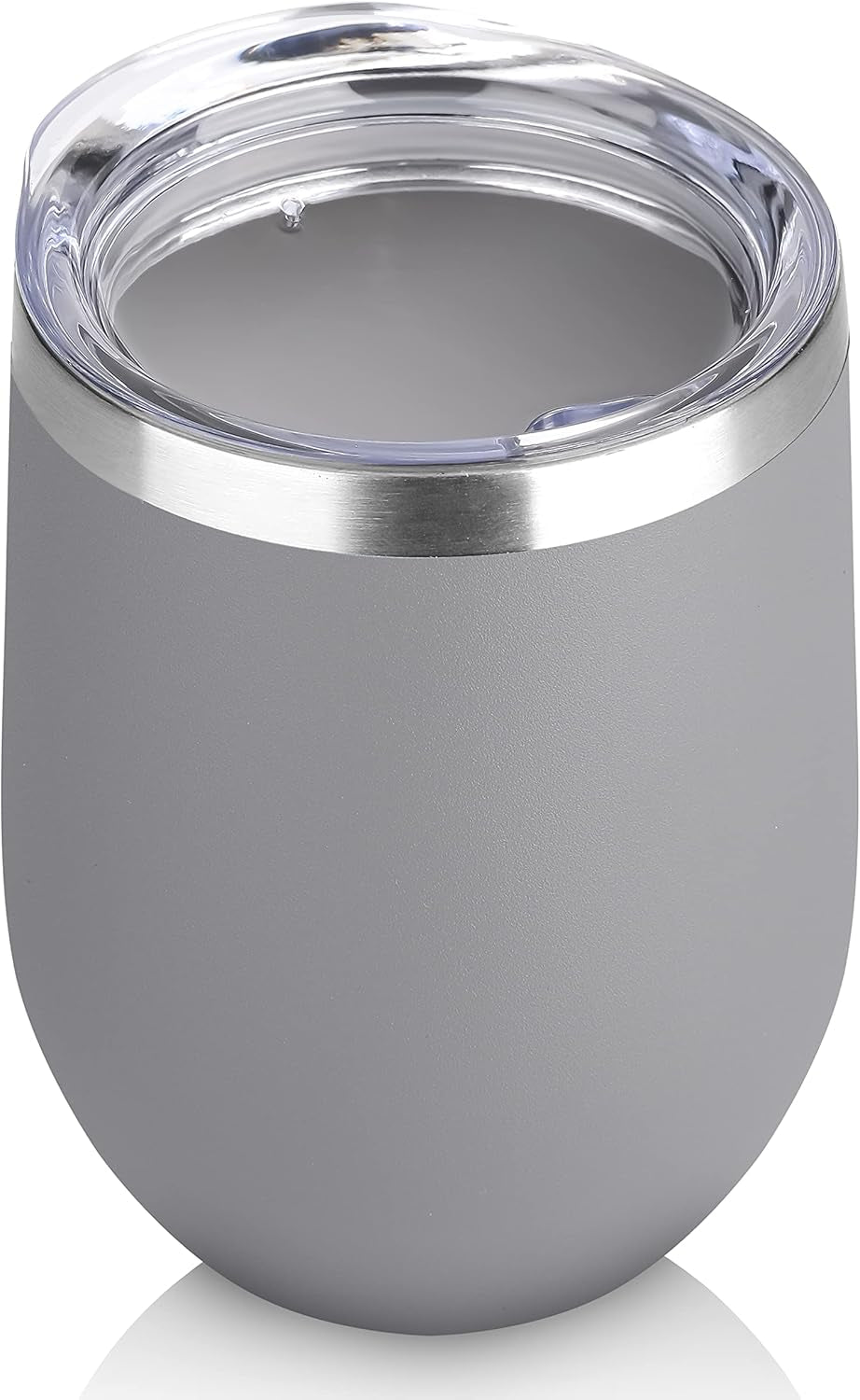 Stainless Steel Wine Tumbler Bulk with Lid, Personalized Insulated Tumblers Set, 12Oz Travel Coffee Cups Pack of 1, Gray